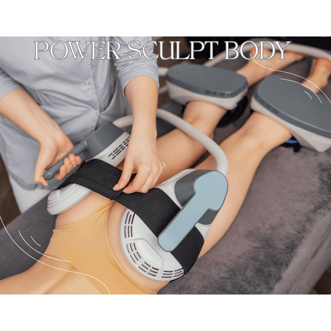 POWER SCULPT BODY TONE One 30 minute session equals 20,000 crunches, squats, curls, or leg extensions. Tone muscles, sculpt your body, and achieve results with no downtime! Book Now 03330163500.