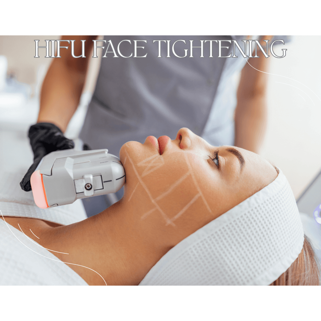 HIFU FACE TIGHTENING Experience the magic of a youthful, lifted appearance with our Non-Surgical Skin Lifting treatment! HIFU (High-Intensity Focused Ultrasound) is the latest breakthrough in skin rejuvenation, delivering remarkable results in just one session. Call 0333 016 3500.